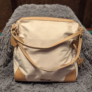 Burberry Cream and Tan Shoulder Bag